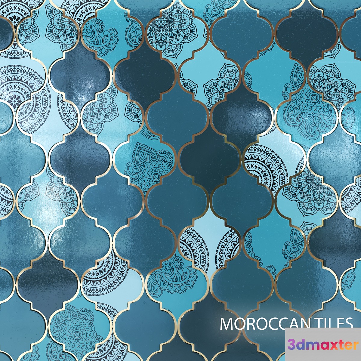 Moroccan tiles 03 3D Max