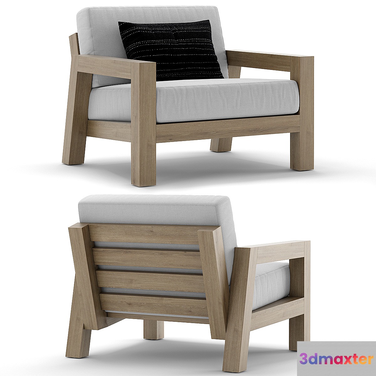 RH Outdoor Bonaire armchair 3D Max