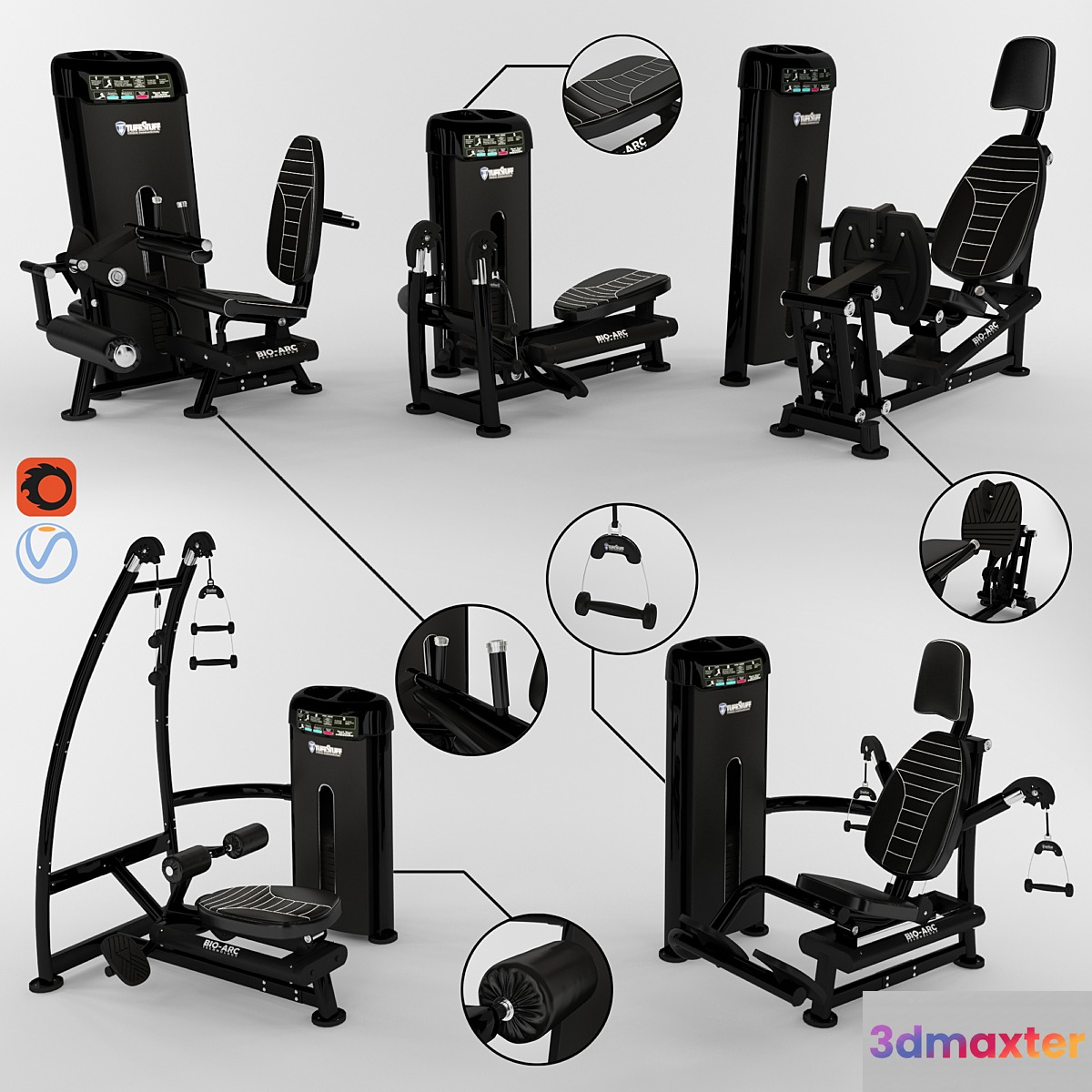 Equipment Gym 3 3D Max