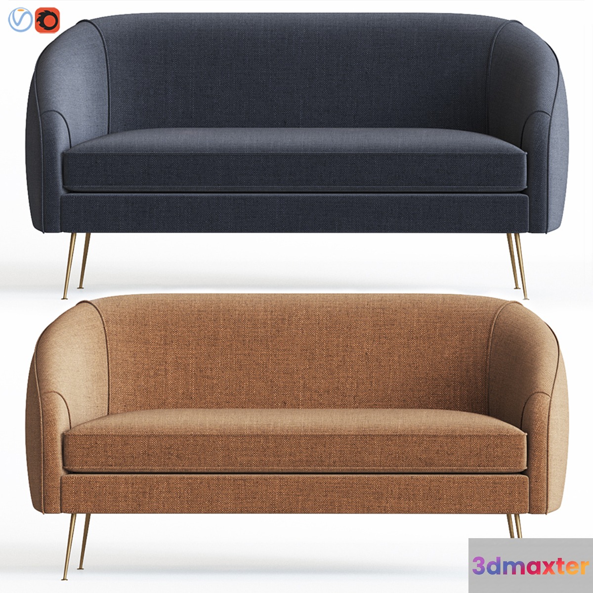 Stella Mid-Century Loveseat Westelm