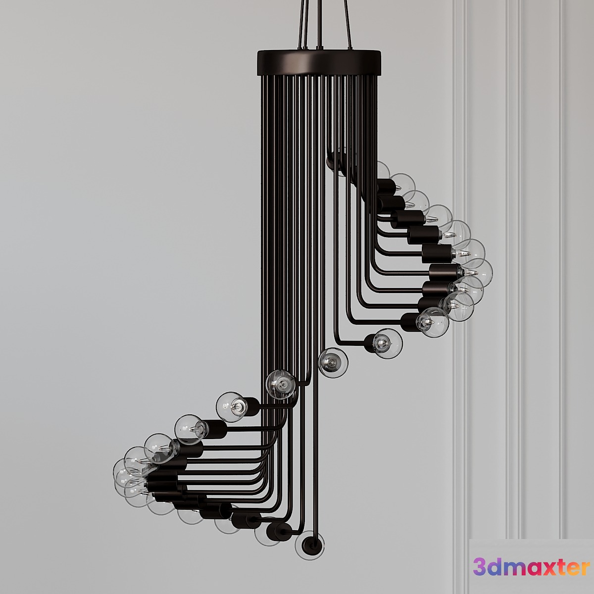 AVA - Modern Nordic Spiral Chandelier 3D Max