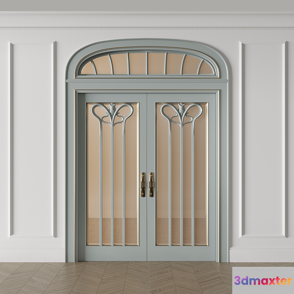 Modern door 3D Max