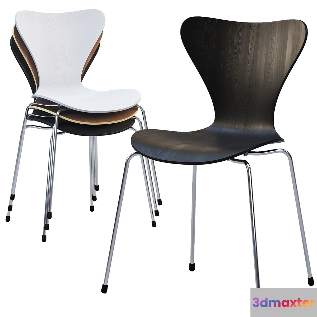 Fritz Hansen Series 7 chair 3D Max