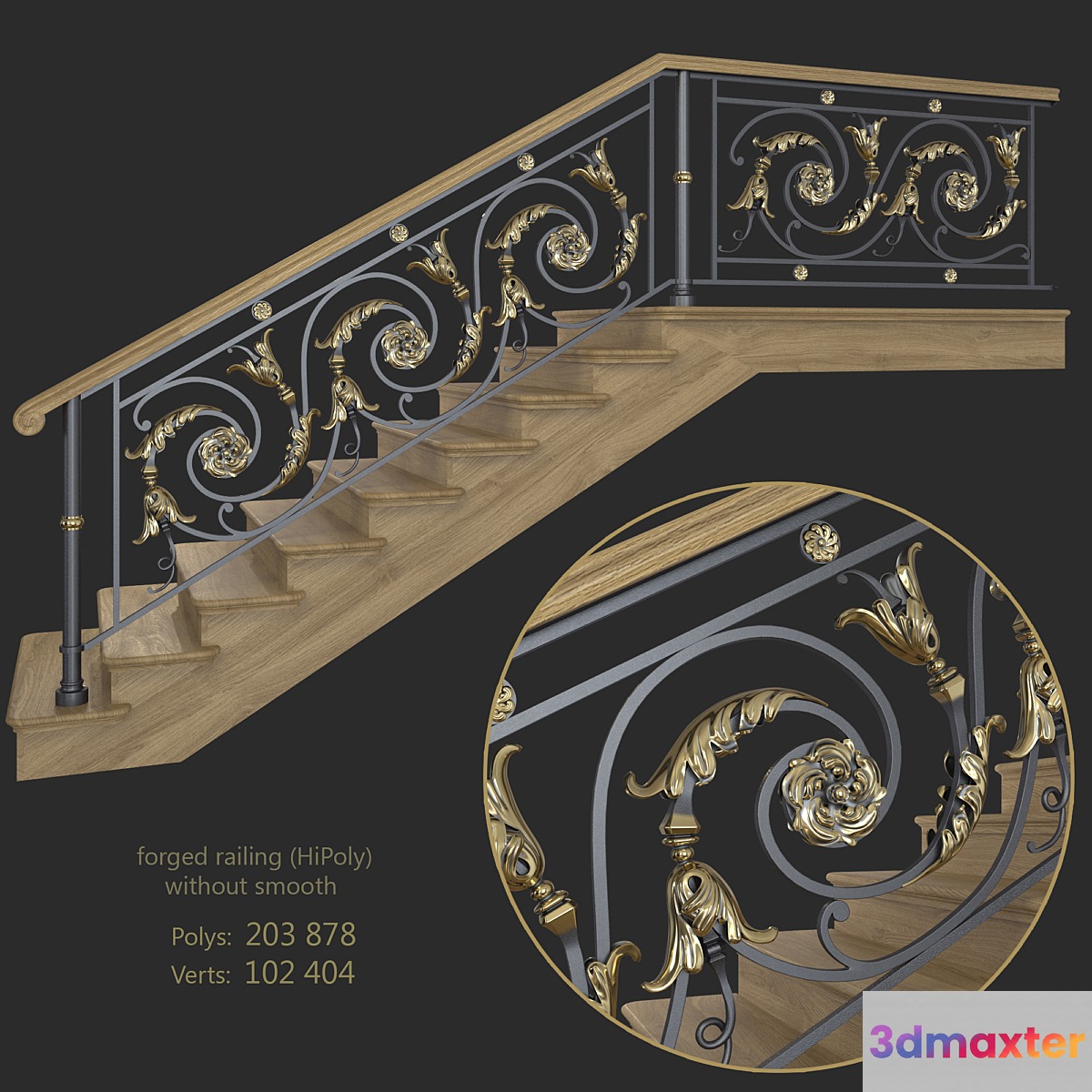 Forged Railings Classic 3D Max