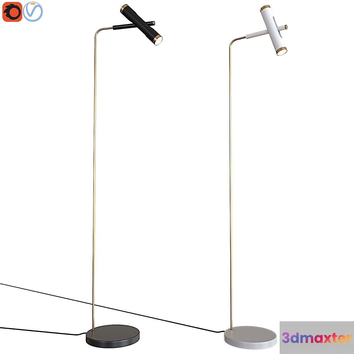Floor lamp Favorite Duplex 2324-2F 3D Max