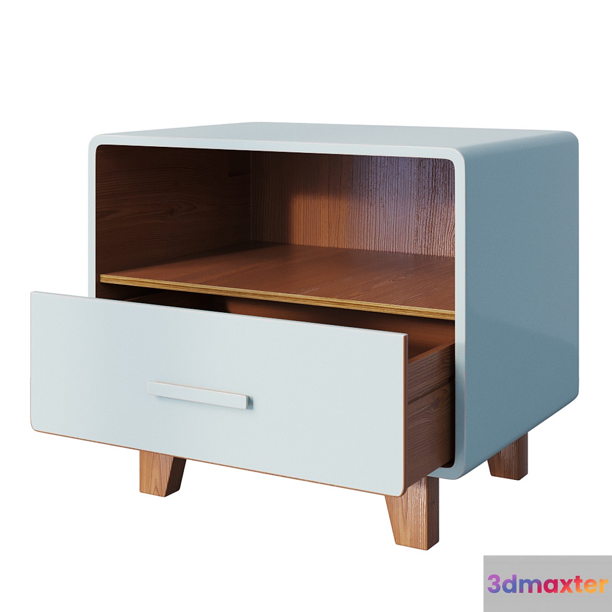 Curbstone Cosgrove 1 Drawer Nightstand Aqua