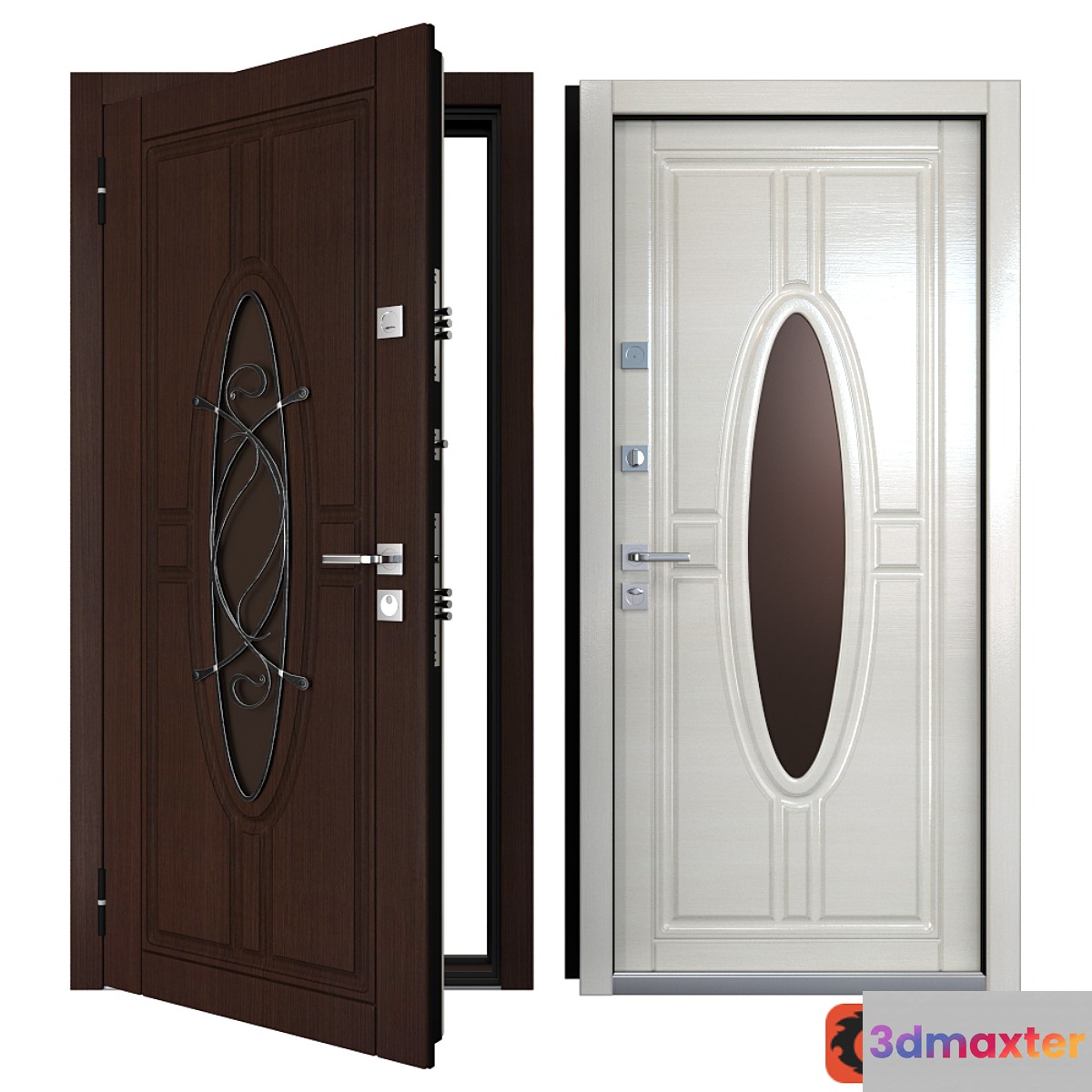 The entrance metal door Coliseum (Your Frame) 3D Max