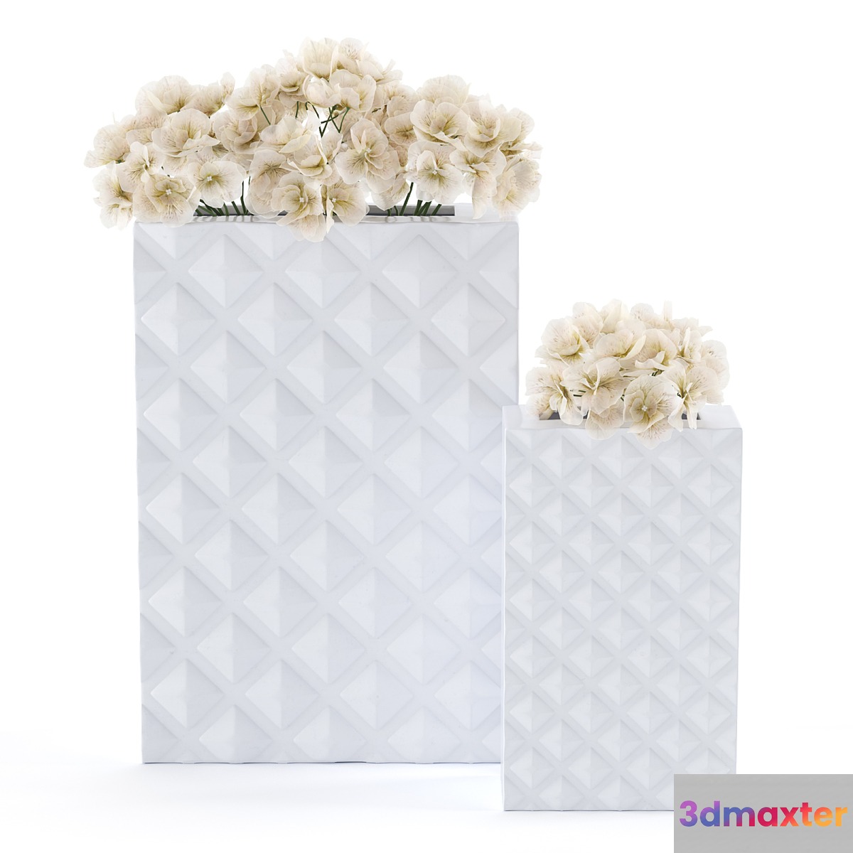 Vases Kelly Hoppen Tetra Vases Tall and Small 3D Max