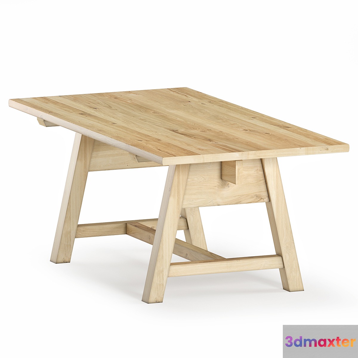 Pine table - Altea Oldwood 3D Max