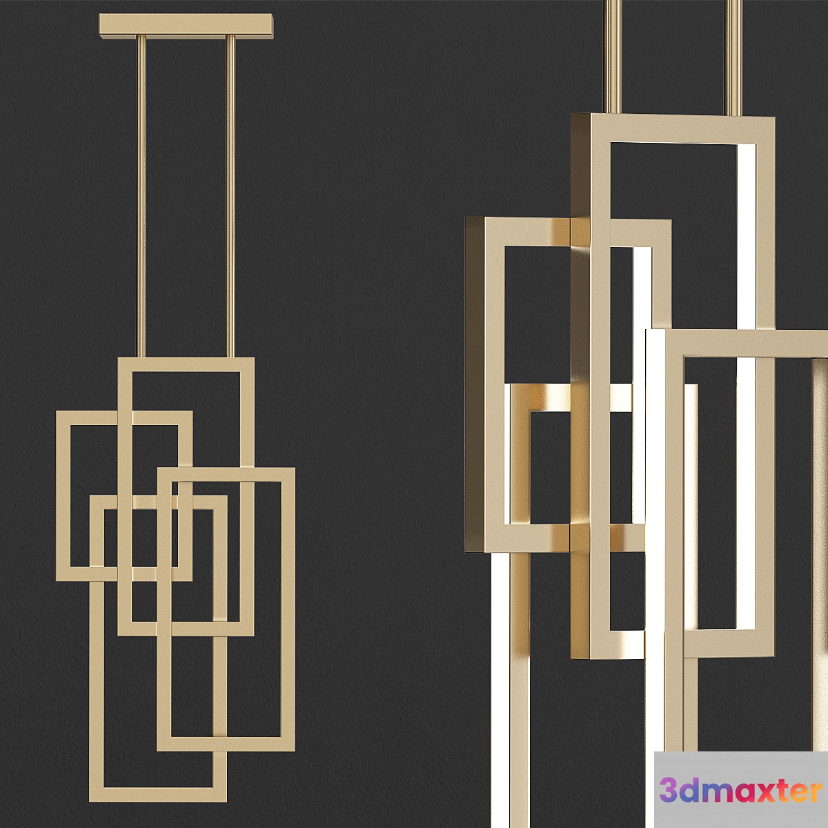 Chandelier edge 3D Max