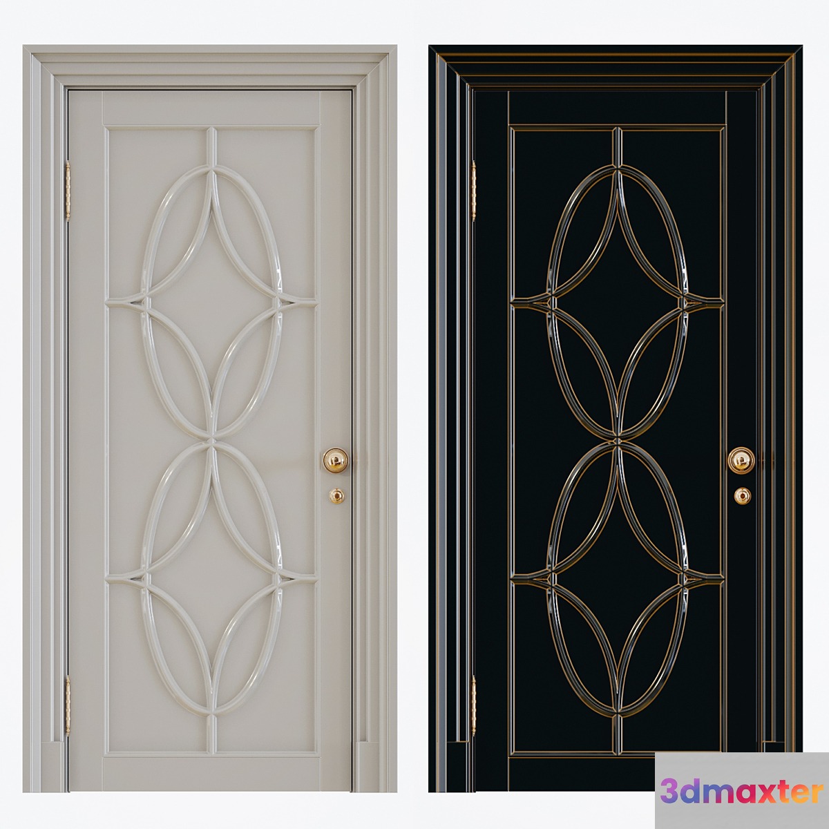Classic interior doors - No.4 3D Max