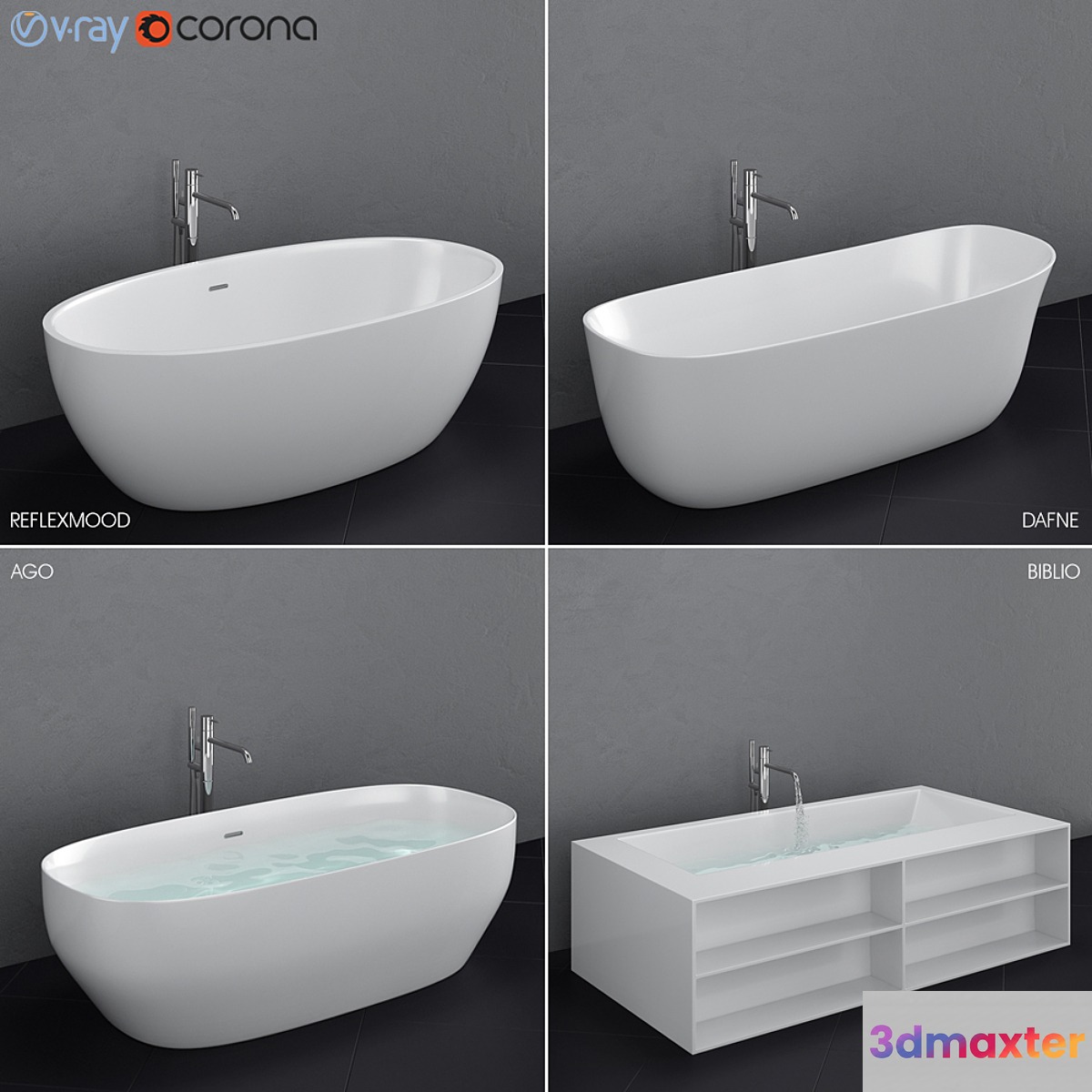 Antoniolupi set 45 (Ago Biblio Dafne Reflexmood) freestanding bathtub - No.2