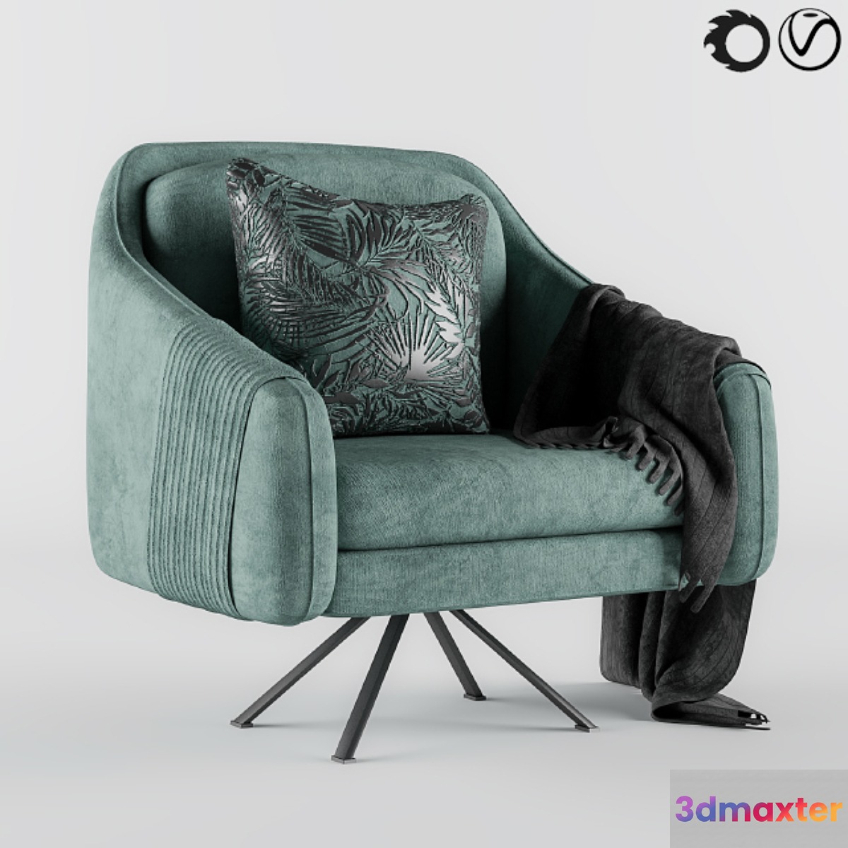 Green armchair
