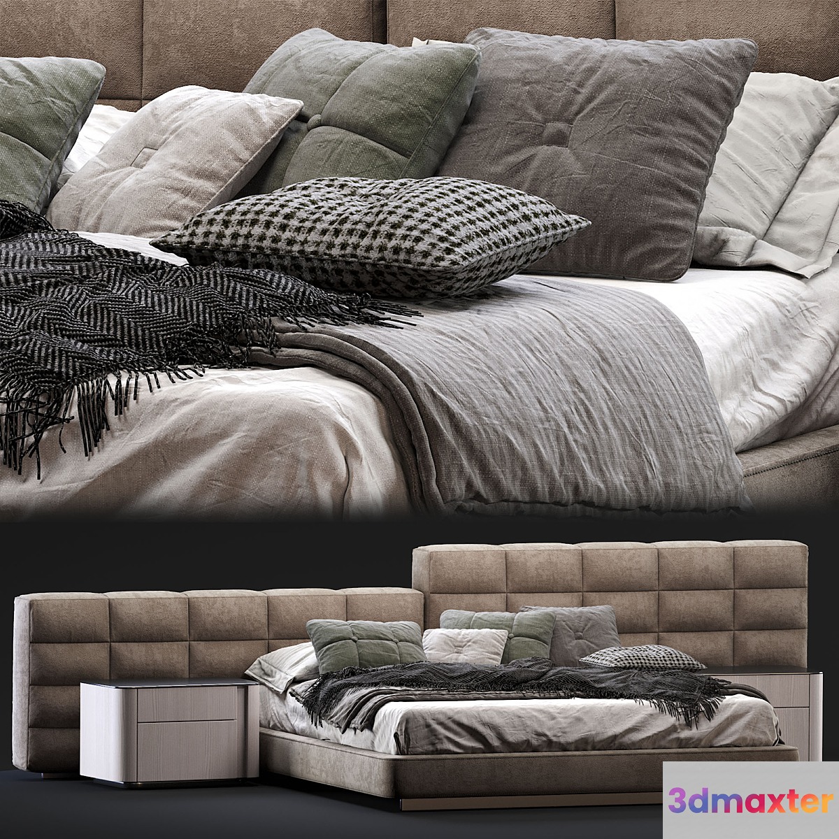 Minotti - Lawrence Bed 3D Max