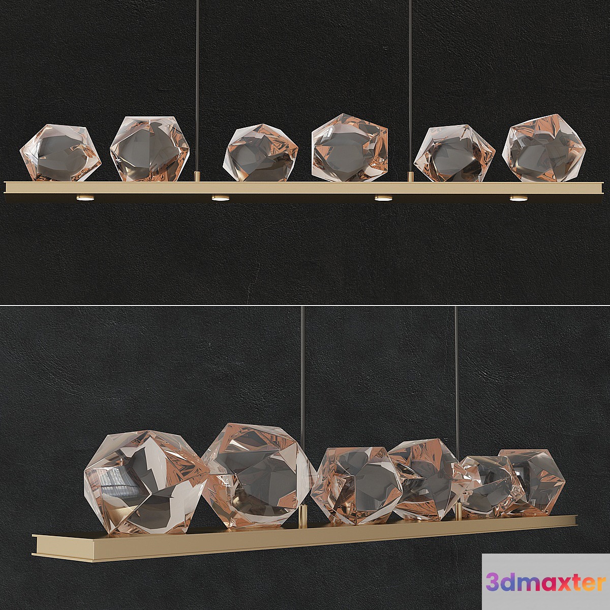 Linear Chandelier 6 3D Max