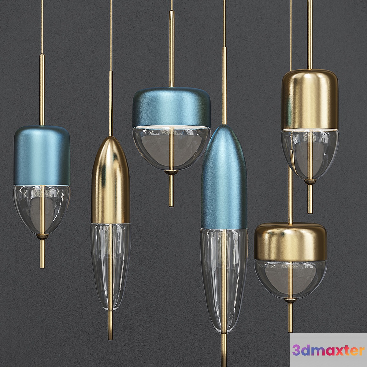 Modern creative teardrop shaped blue