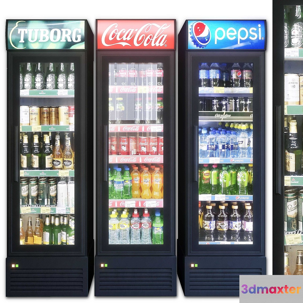 Showcase 002. Refrigerator 3D Max