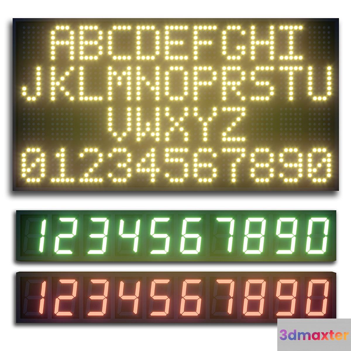 LED display modules. Set 07 3D Max