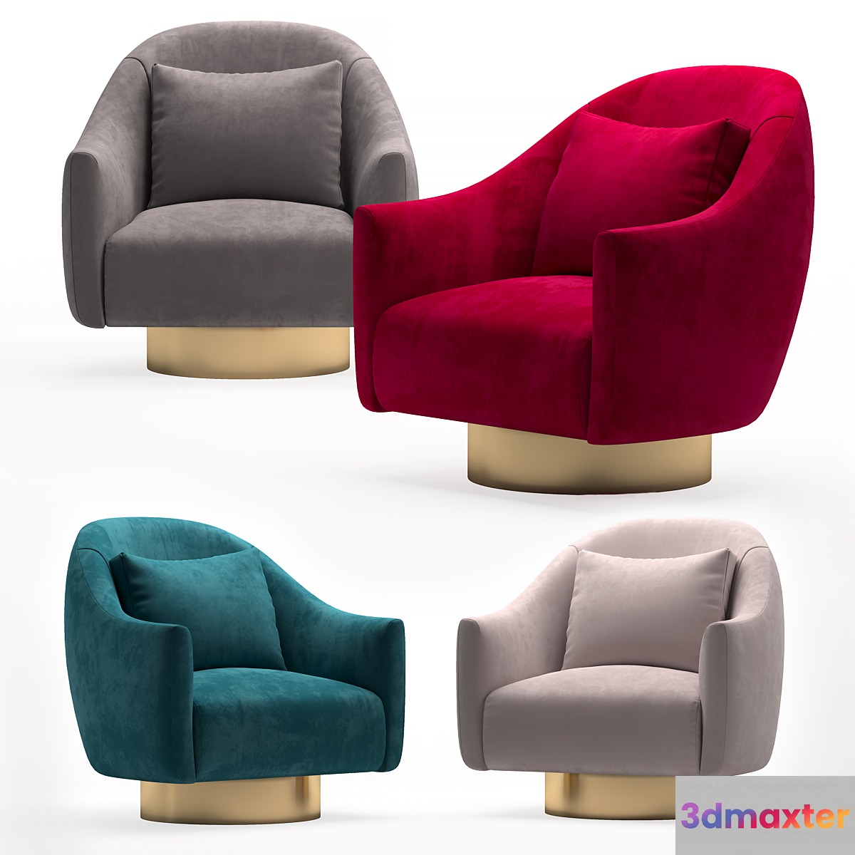 Armchair Laskasas Donald 3D Max