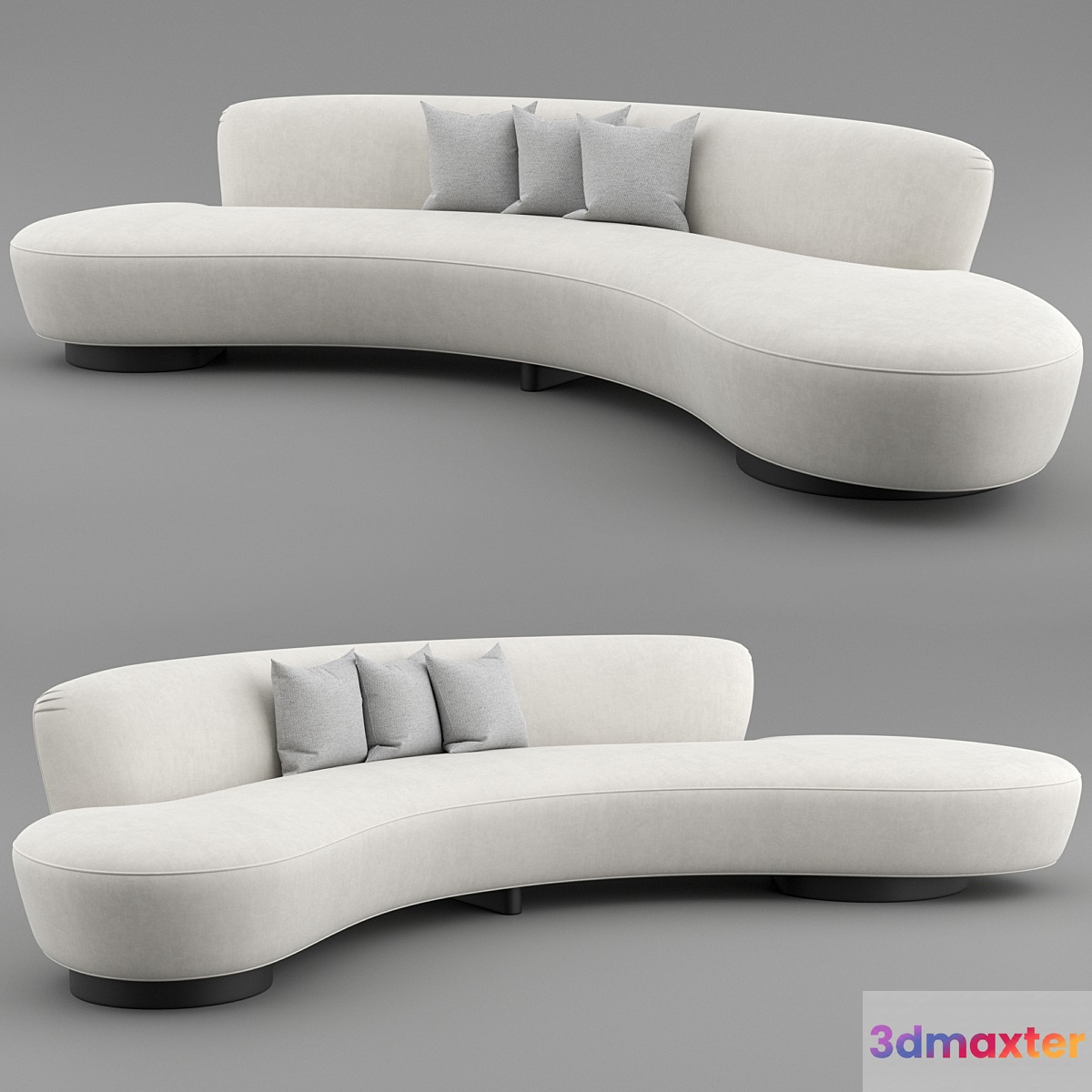 FreeForm Curved Sofa by Vladimir Kagan 3D Max