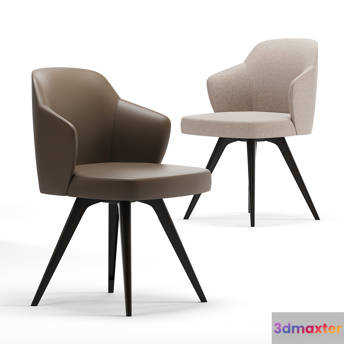 Leslie Dining chair minotti 3D Max