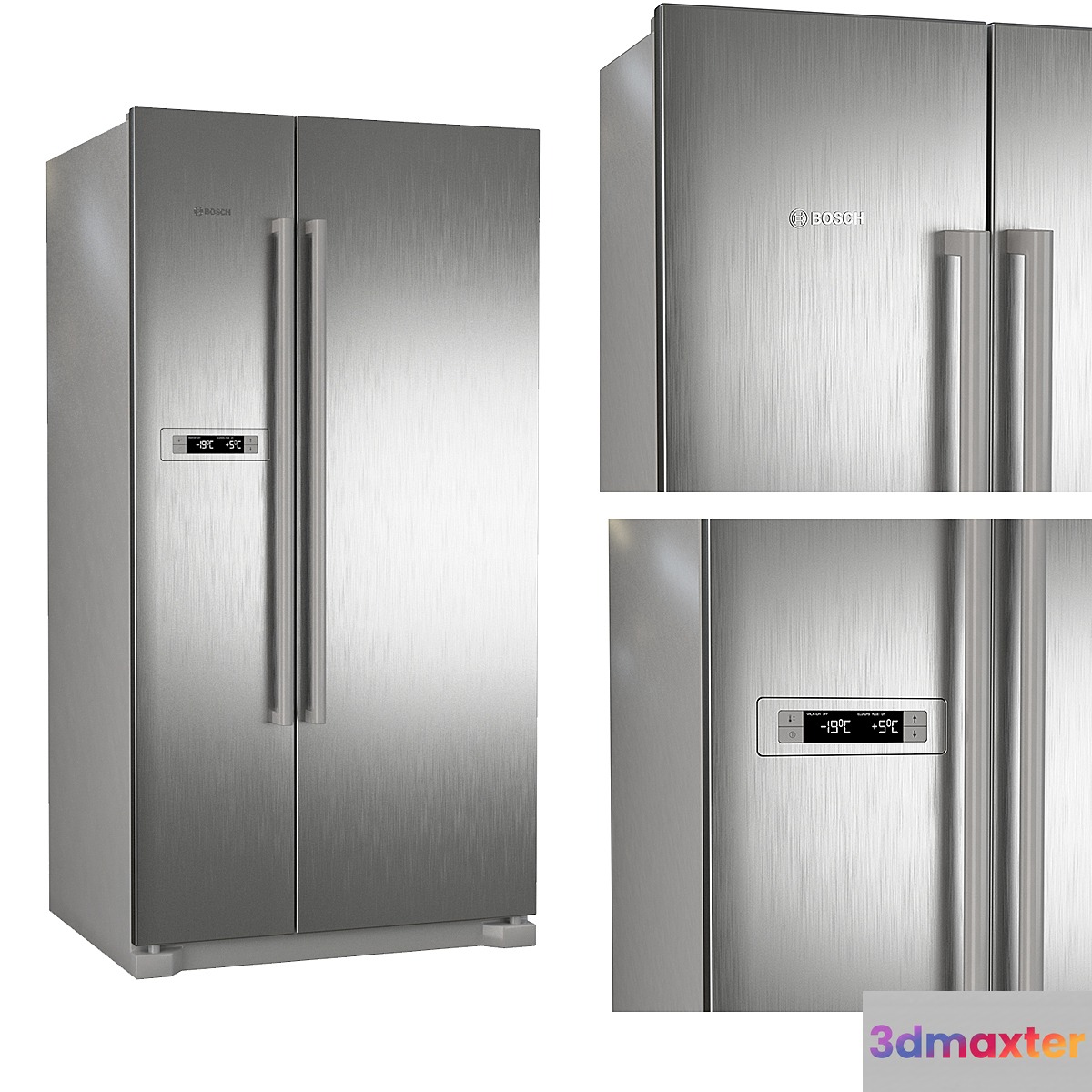Bosch KAN90VI20R refrigerator 3D Max