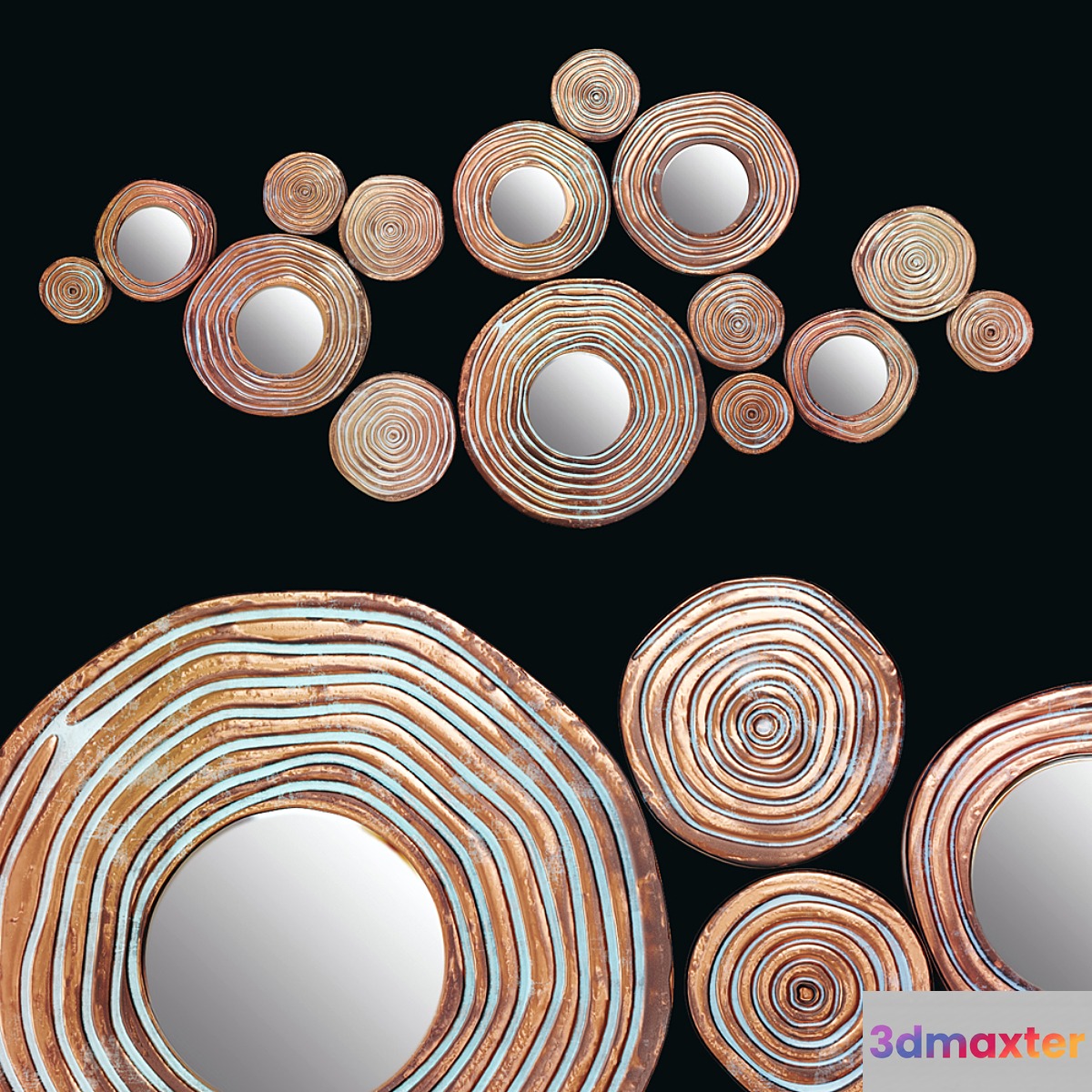 MOE'S CIRCLE CLUSTER GOLD WALL DECOR