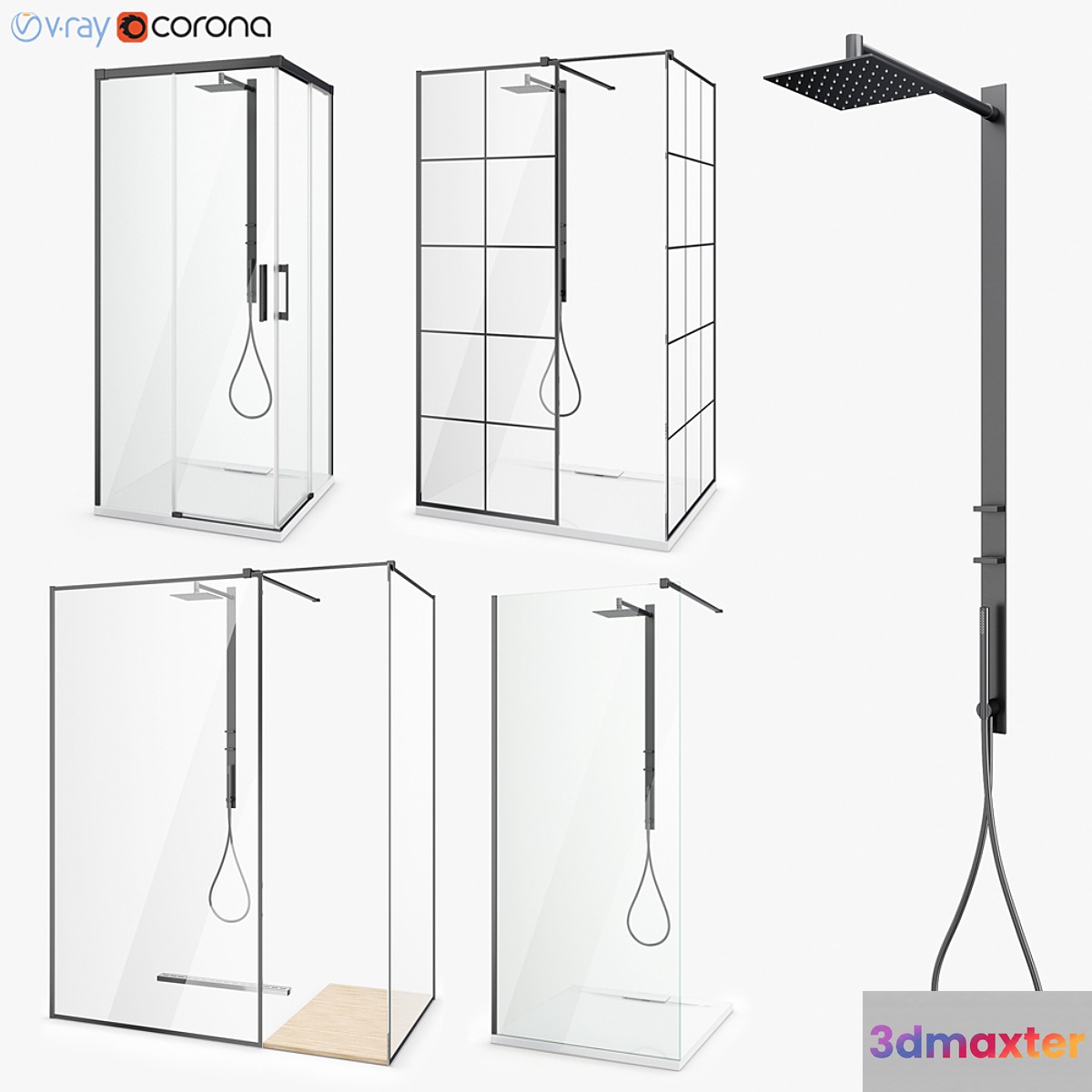 Set of shower cabins Radaway set 46
