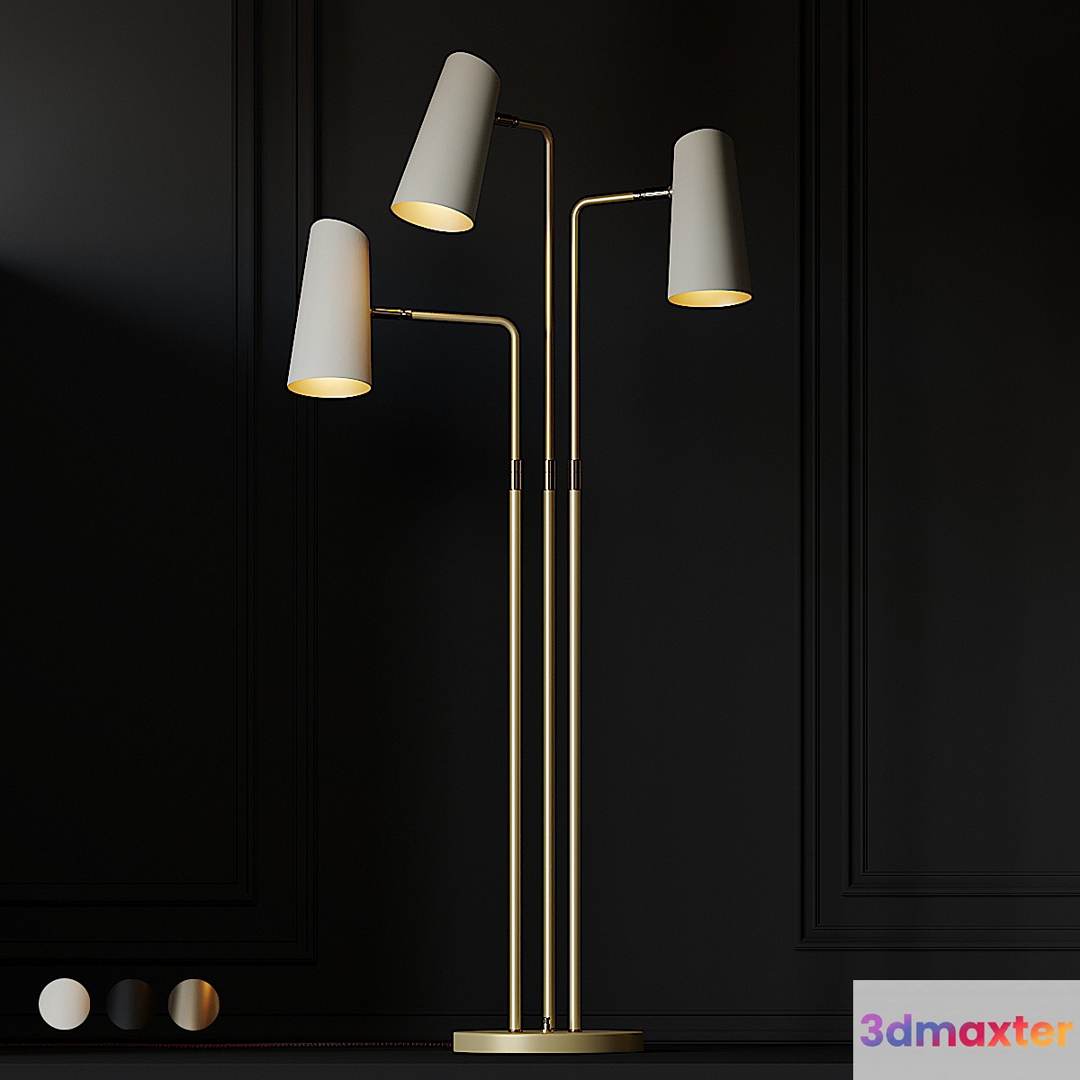 cypress 3-arm FLOOR LAMP