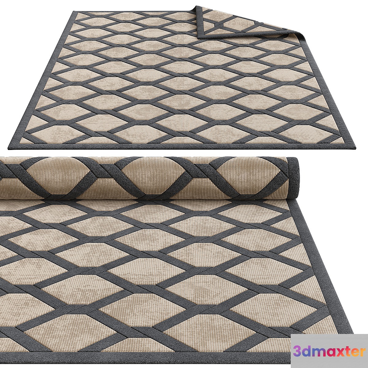 Exquisite rugs 3D Max