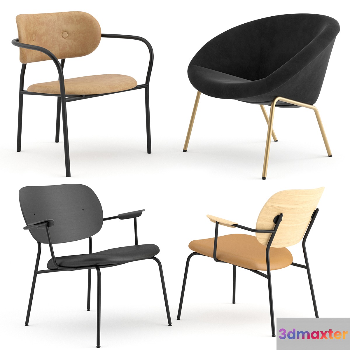 Lounge chairs collection 3D Max