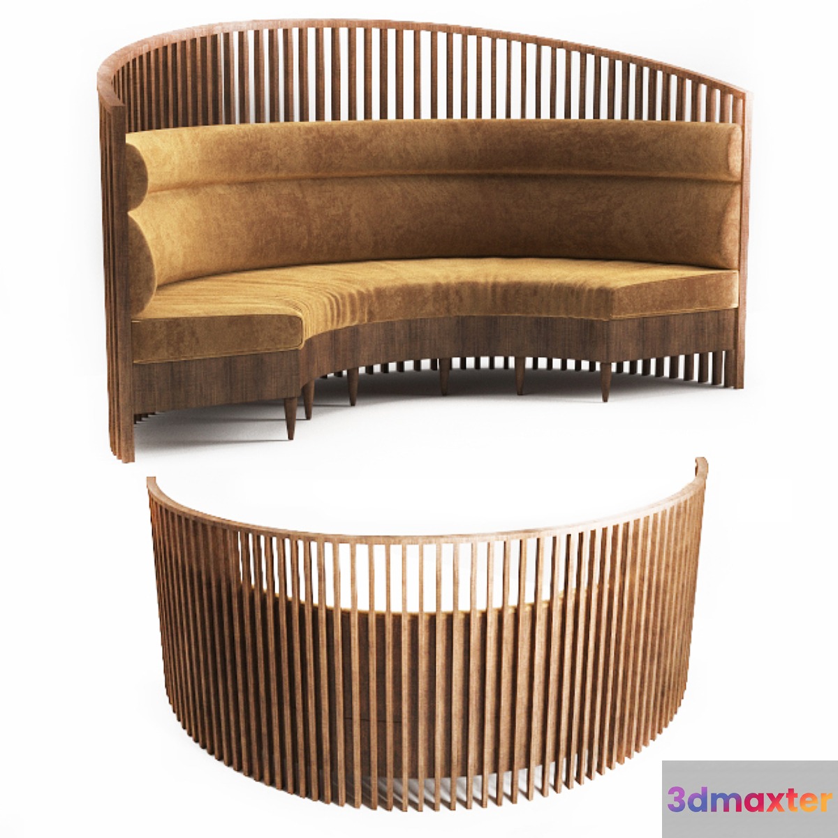 Sofa for restaurant-2 3D Max