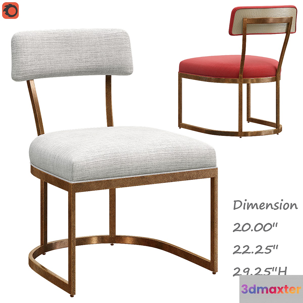 Conrad side chair 3D Max
