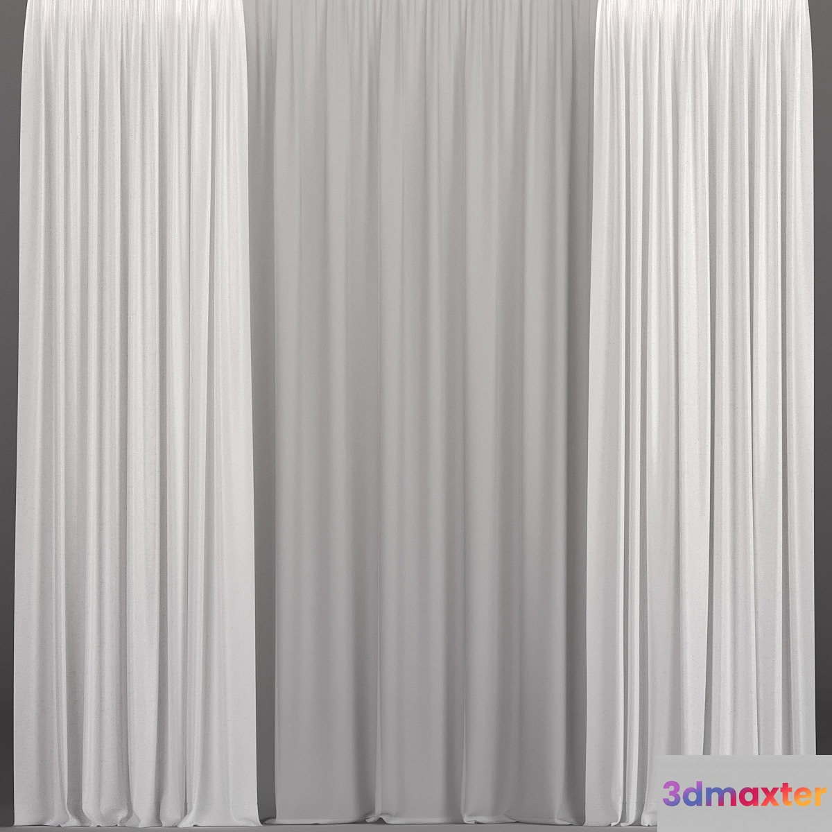 White curtains from tulle.