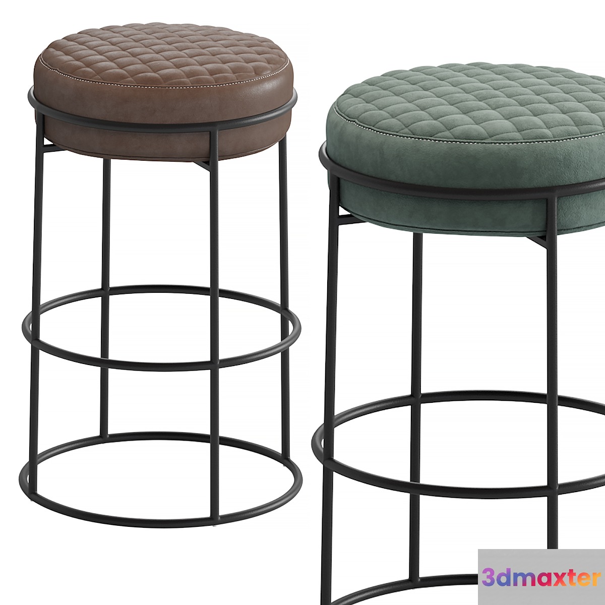 ATOLLO Upholstered stool 3D Max