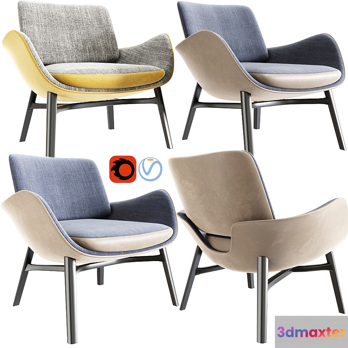 Asta armchair 3D Max