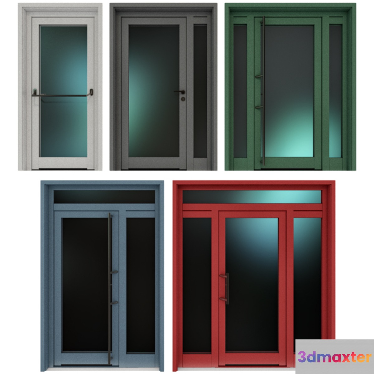 Metal fire doors - No.3 3D Max