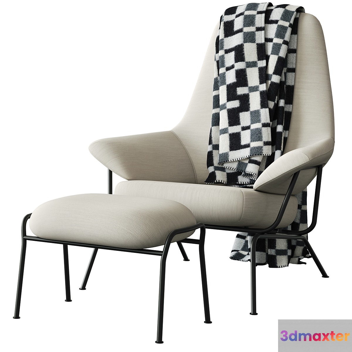 Hem Hai Chair White 3D Max