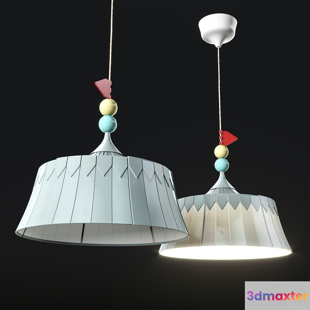 Pendant lamp for children IKEA Trollbo 3D Max