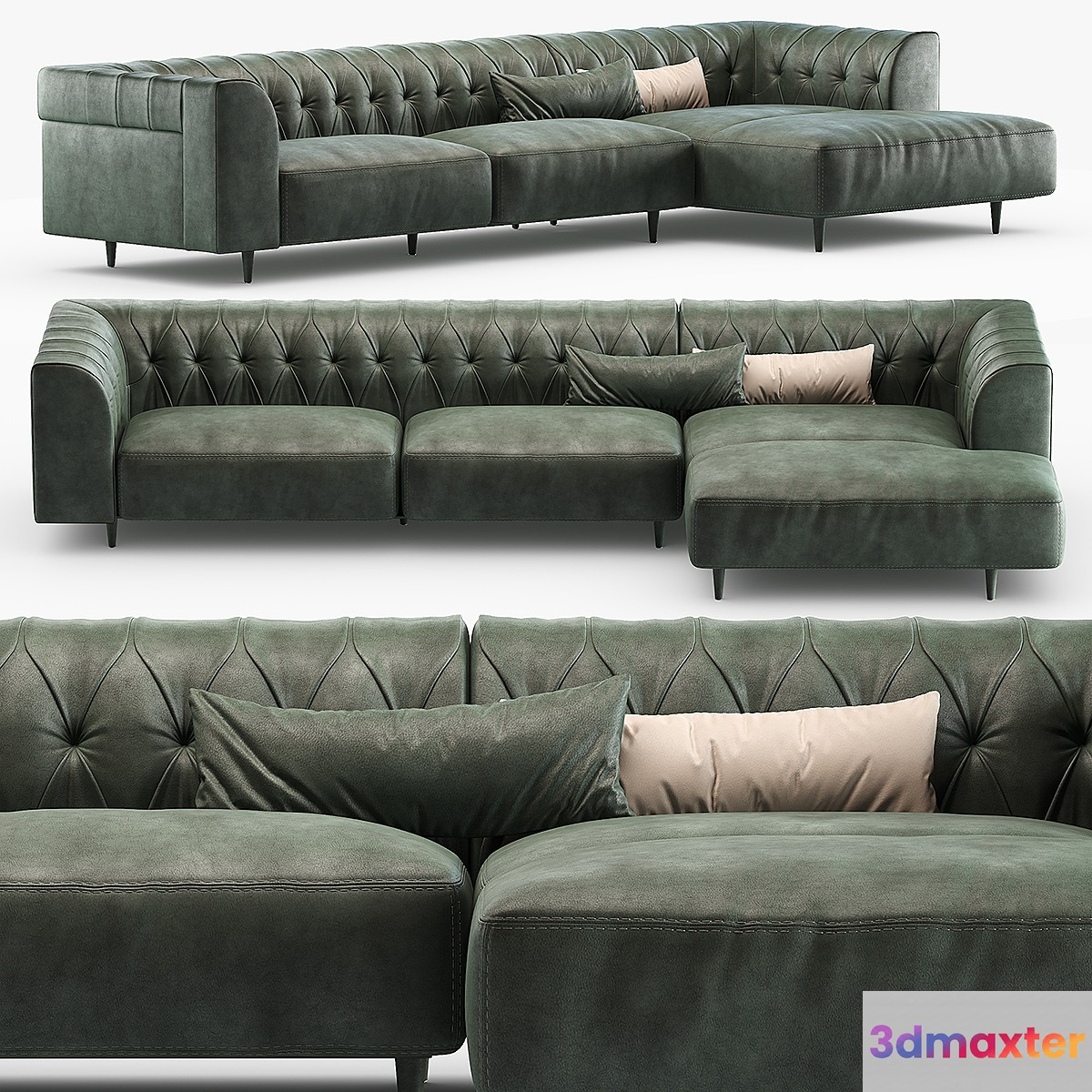 Sofa GAMMA ARREDAMENTI MARLON S03 + D31 + PG010 - No.4