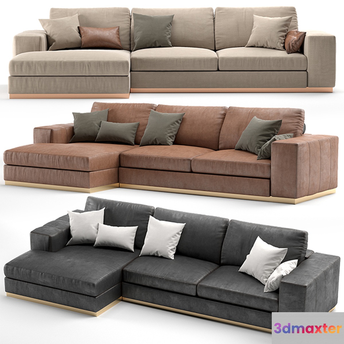 Laskasas Charlie Sofa 3 3D Max