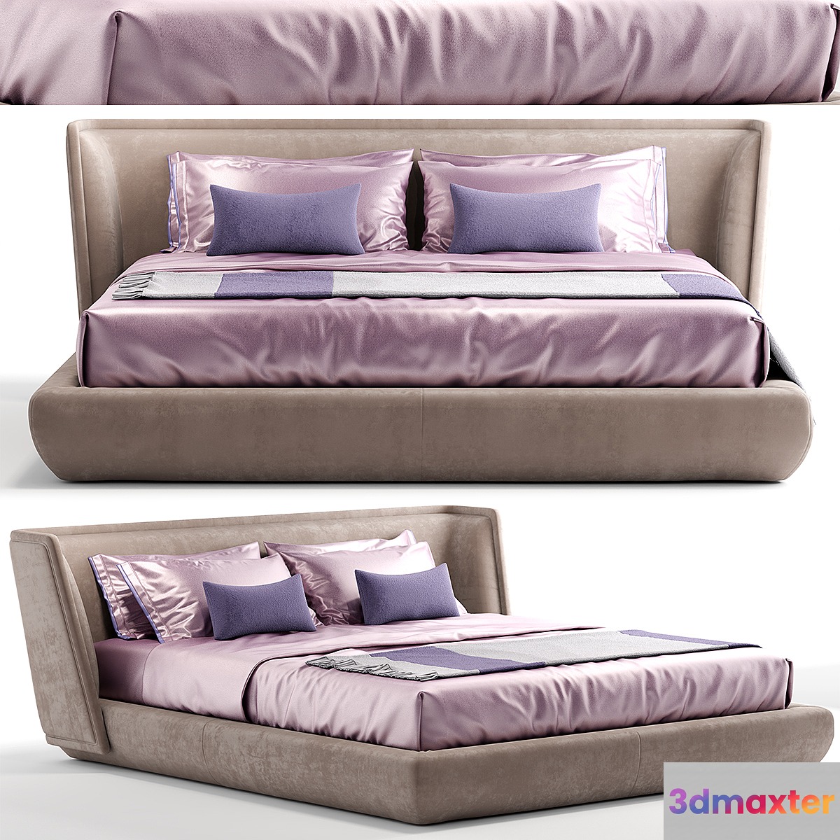 Bed baxter metropolis plain 3D Max