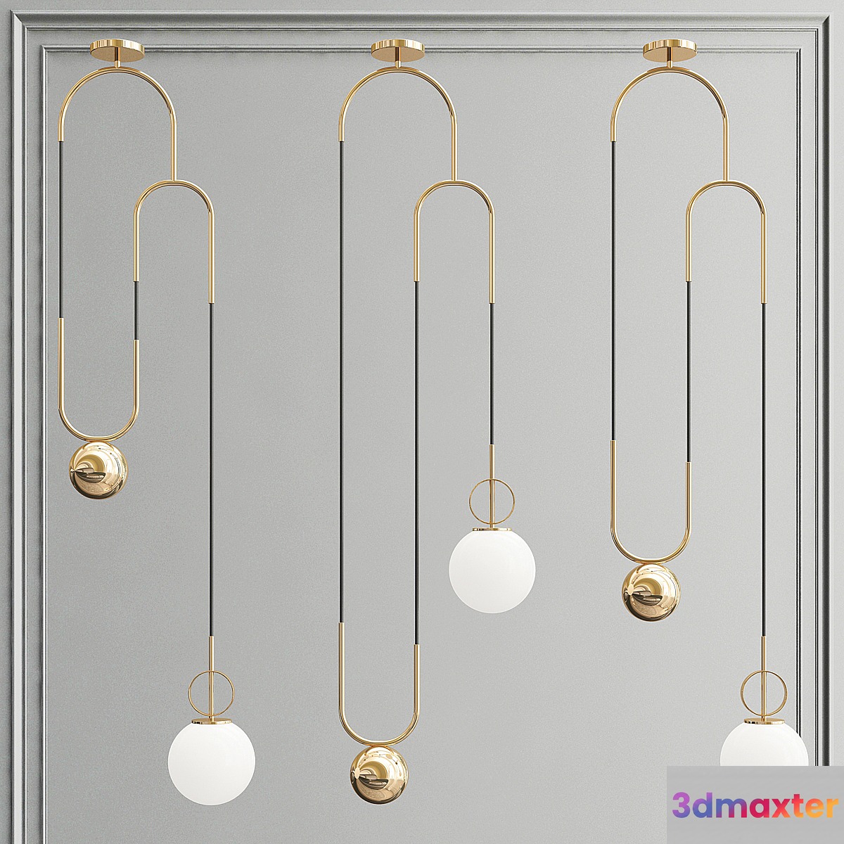 Pendant lamp with counterweight 3D Max