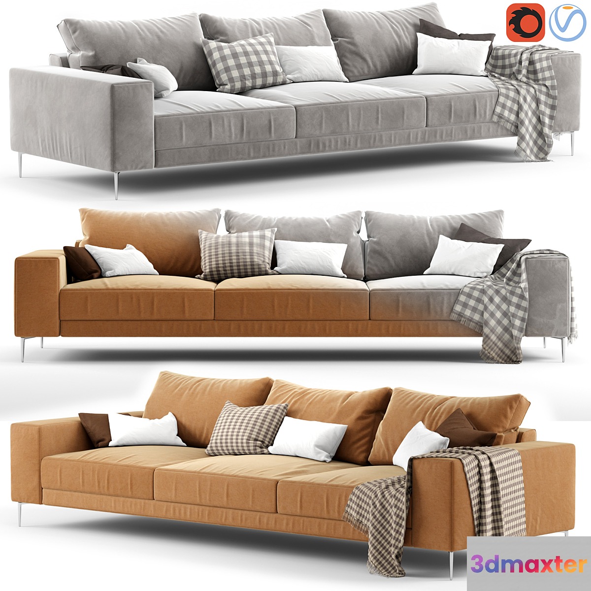 Sofa Biba Salotti NICK 3D Max