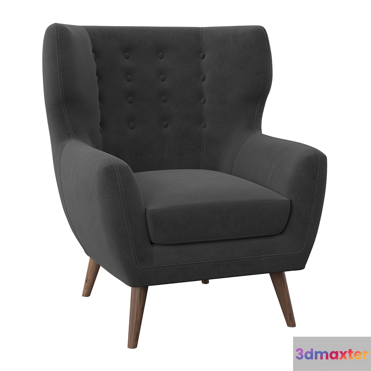 Alejandro Wingback Chair 3D Max