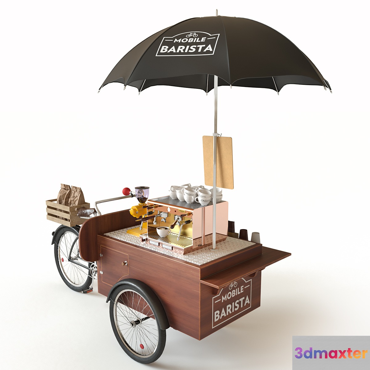 Bicycle cafe 3D Max