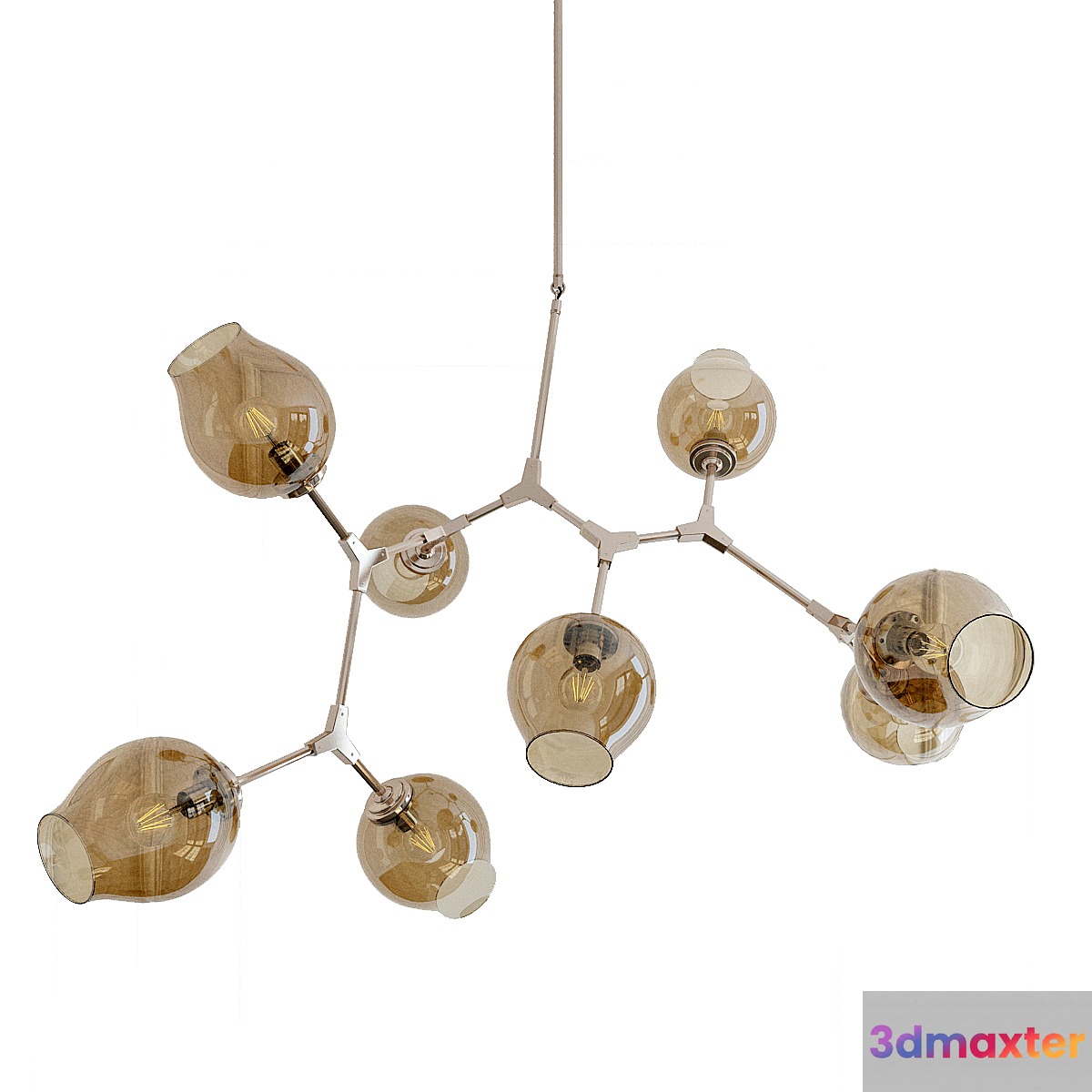 Chandelier Branching Bubble Chandelier 8 Smoke 3D Max