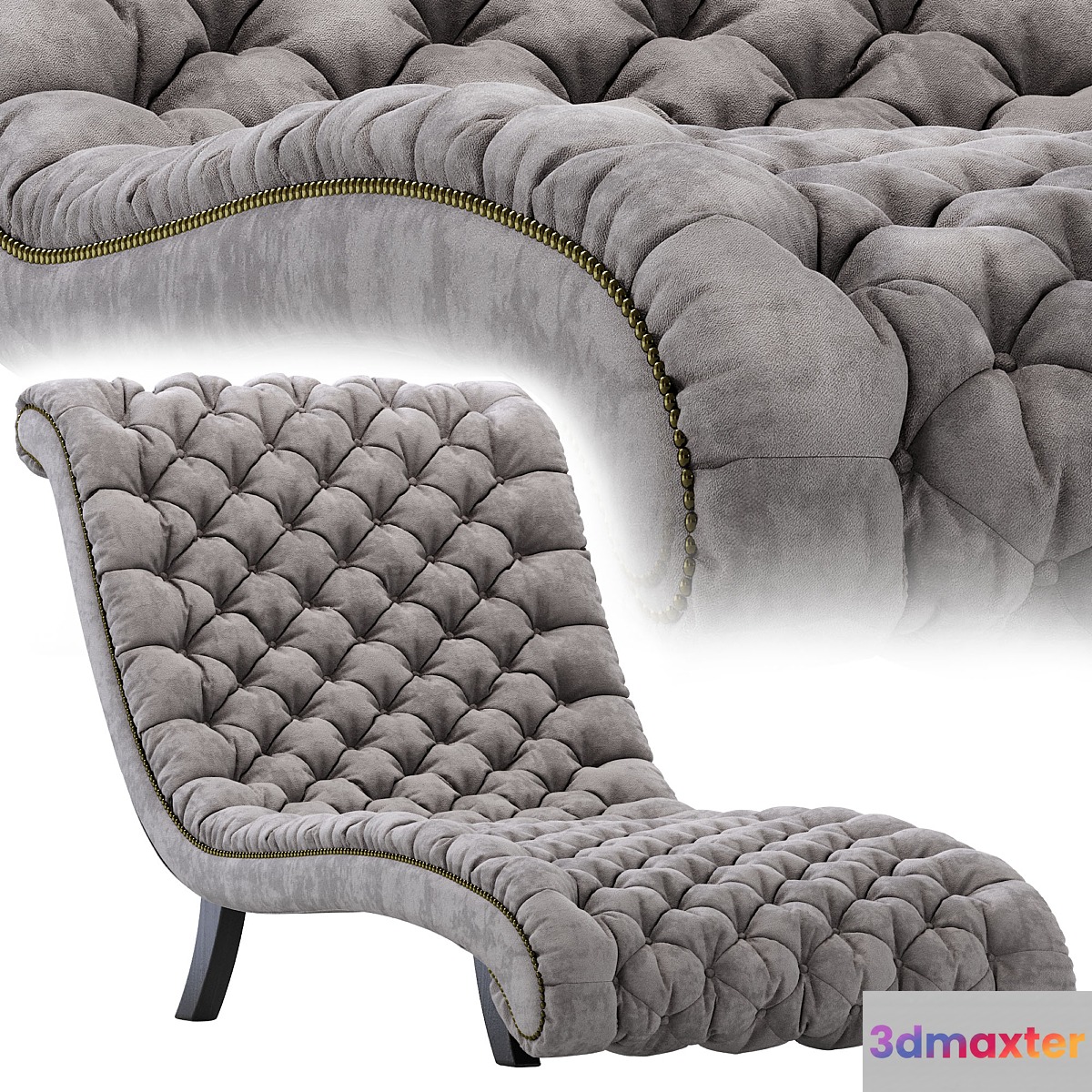 Relax Chair Desire Velvet Silver 3D Max