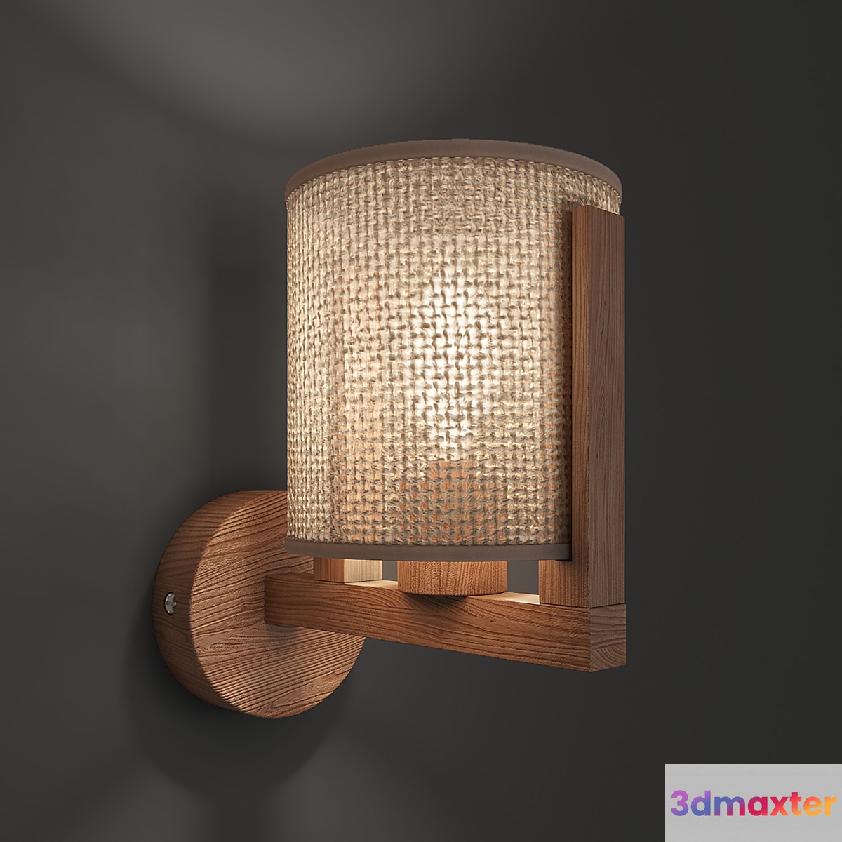 Moreno wall lamp with beige lampshade 3D Max