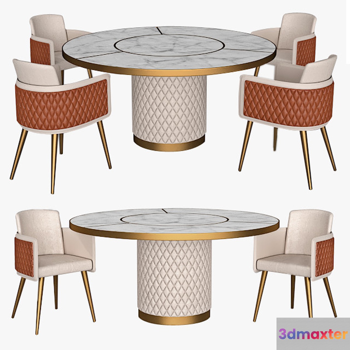 Table and Amet Chair Reflex 3D Max